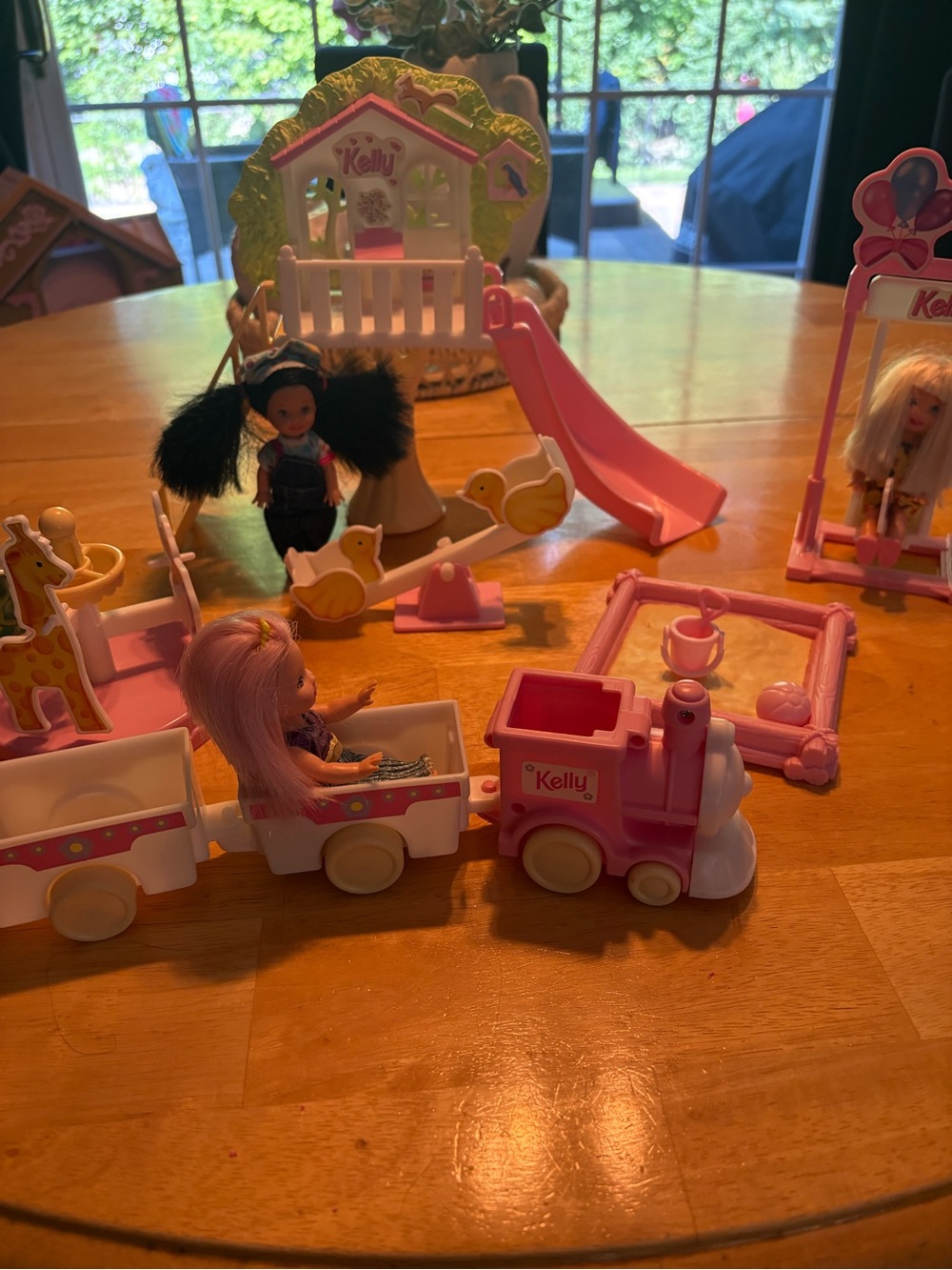 Mattel Kelly Pink Train and Playground Doll Set